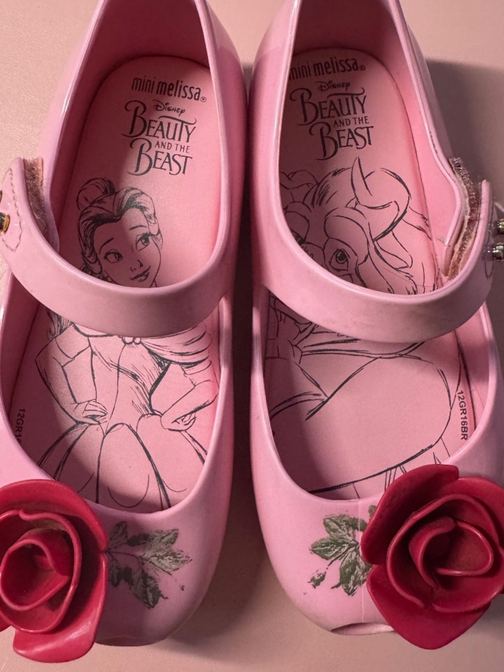 Mini Melissa x Disney Beauty and the Beast Belle Rose Flats